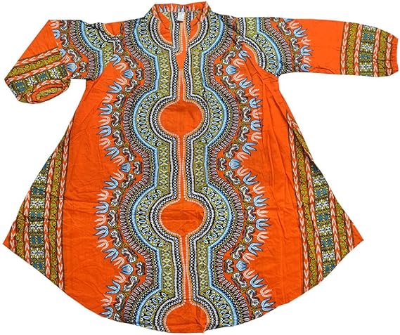 Amazon Co Jp カラフル アフリカンプリント マオカラー 長袖 サーキュラー チュニック ワンピース ダンス衣装体型カバー バルーンスリーブ 個性的 ラウンドヘム チュニックワンピ エスニック アジアン ゆうパケット レディース ワンピース ダンス 衣装 フェス イベント