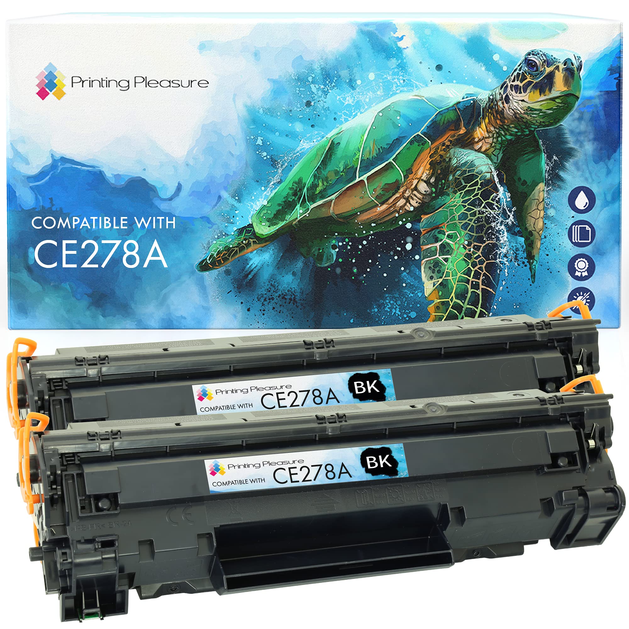 Printing Pleasure 2 Compatible Canon CRG 726 Toner Cartridges for Canon LBP-6200D LBP-6200DW LBP-6230D LBP-6230DW - Black, High Yield