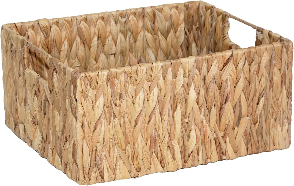 Wickerfield Woven Water Hyacinth Organiser Baskets Medium with Handles