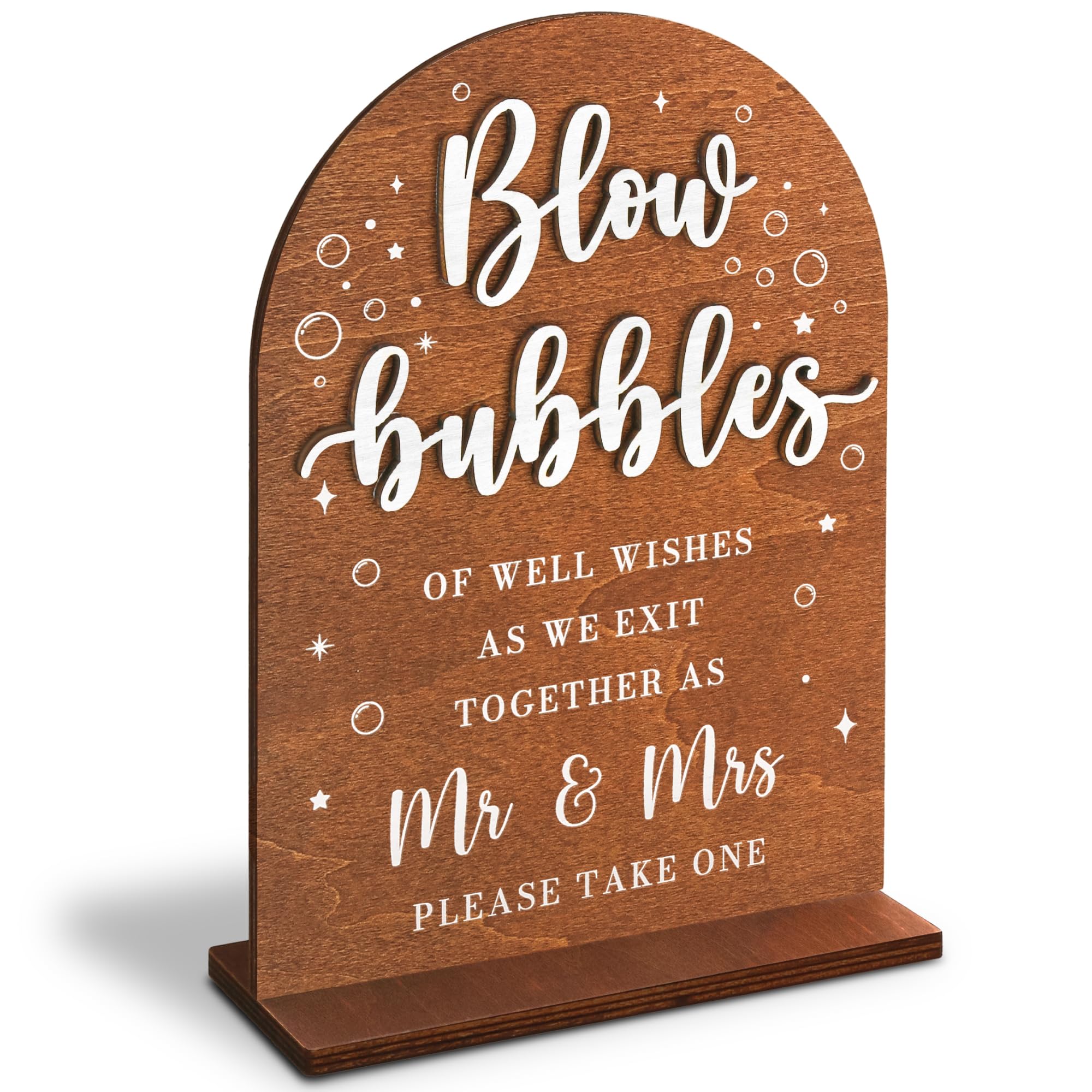 Photo 1 of Stofinity Blow Bubbles Wedding Sign Stand - Bubbles For Wedding Send Off Ideas, Rustic Wedding Decor For Ceremony And Reception
