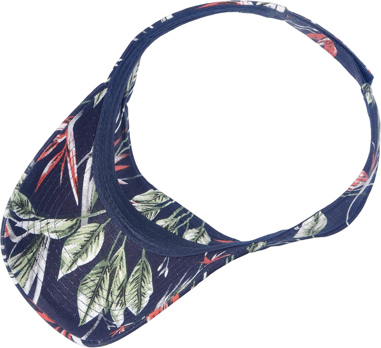 ZLYC Summer Sun Visor Cap Print Sports Tennis Visors Hat for Women Girls(Black) - Image 5