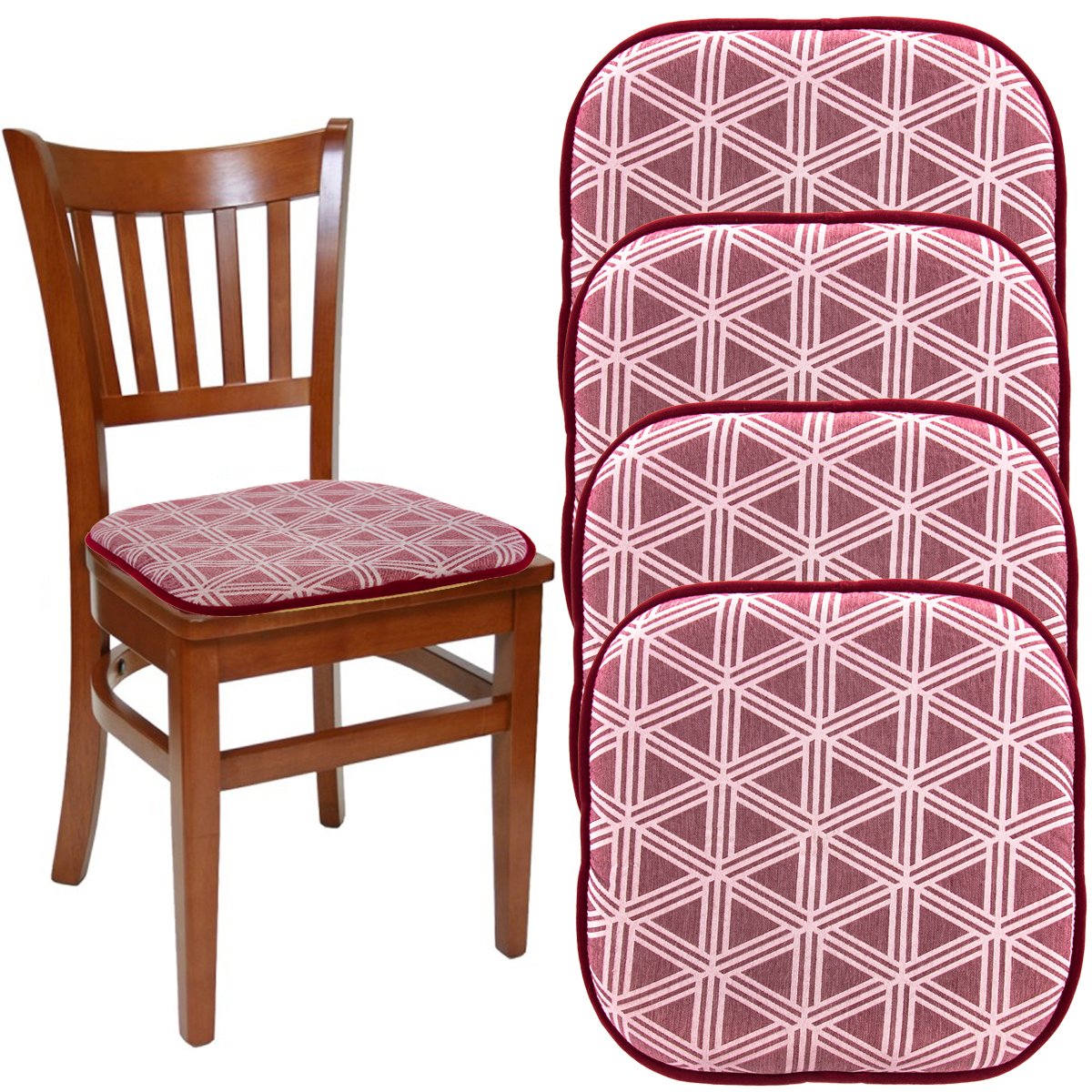 Amazoncom DreamHome Set Of 4 Nonslip Chair Pads For Dining