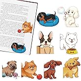 Celavoy Dog Magnetic Bookmarks Gifts - 8 Pcs Cute Animals Bookmark for Women Kids Pet Dogs Lovers Students Funny Page Clips School Office Reading Accessories Bookworms Gift for Birthday Christmas