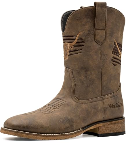 Amazon.com | ROPER Mens Classic Square Toe Casual Boots Mid Calf