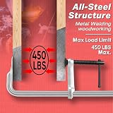 Shall 4-Pack 12" Bar Clamps Set Drop Forged Steel F Clamps 450Lbs Woodworking view 3