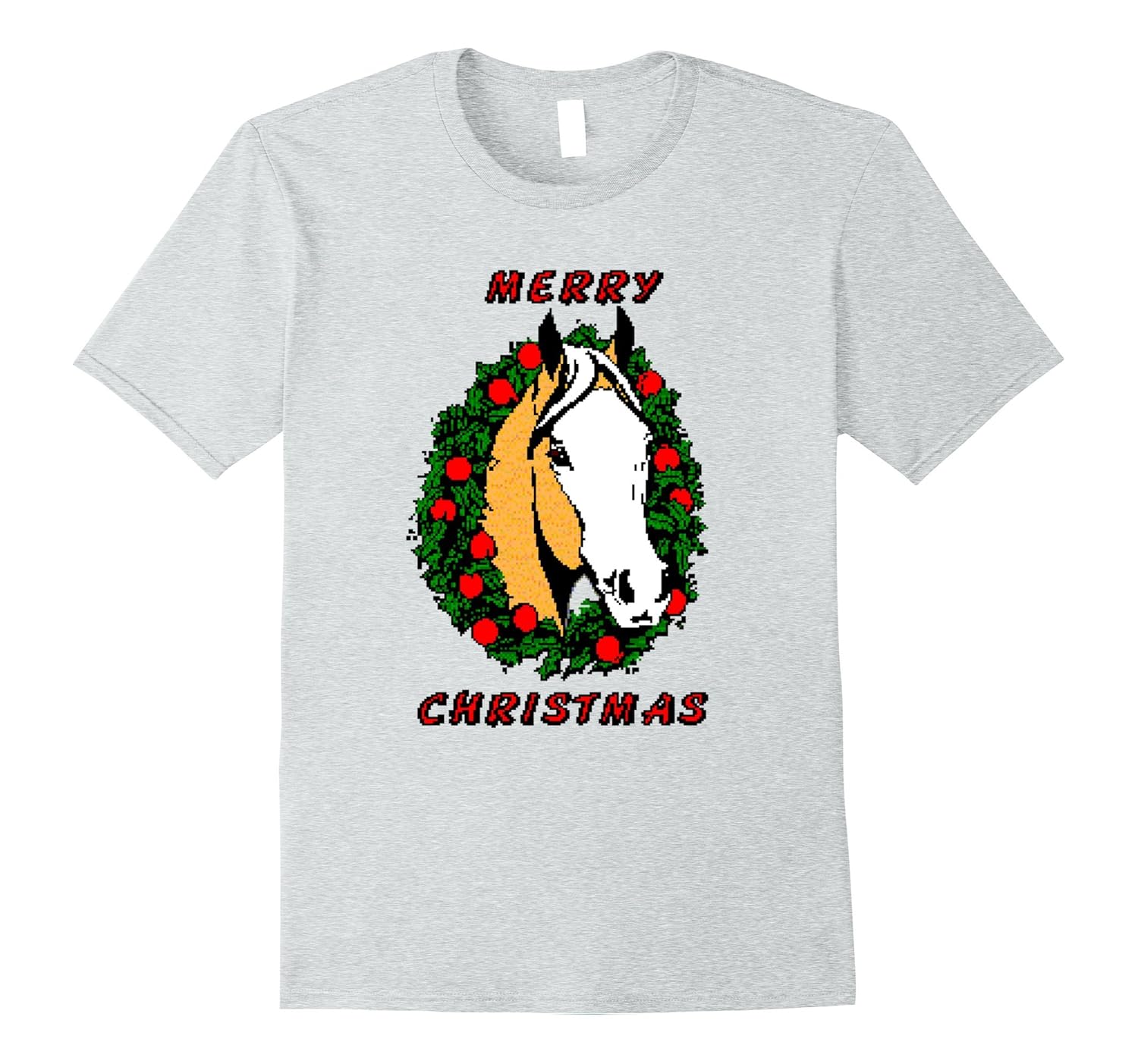 Retro 16-Bit Merry Christmas Horse Shirt-ANZ