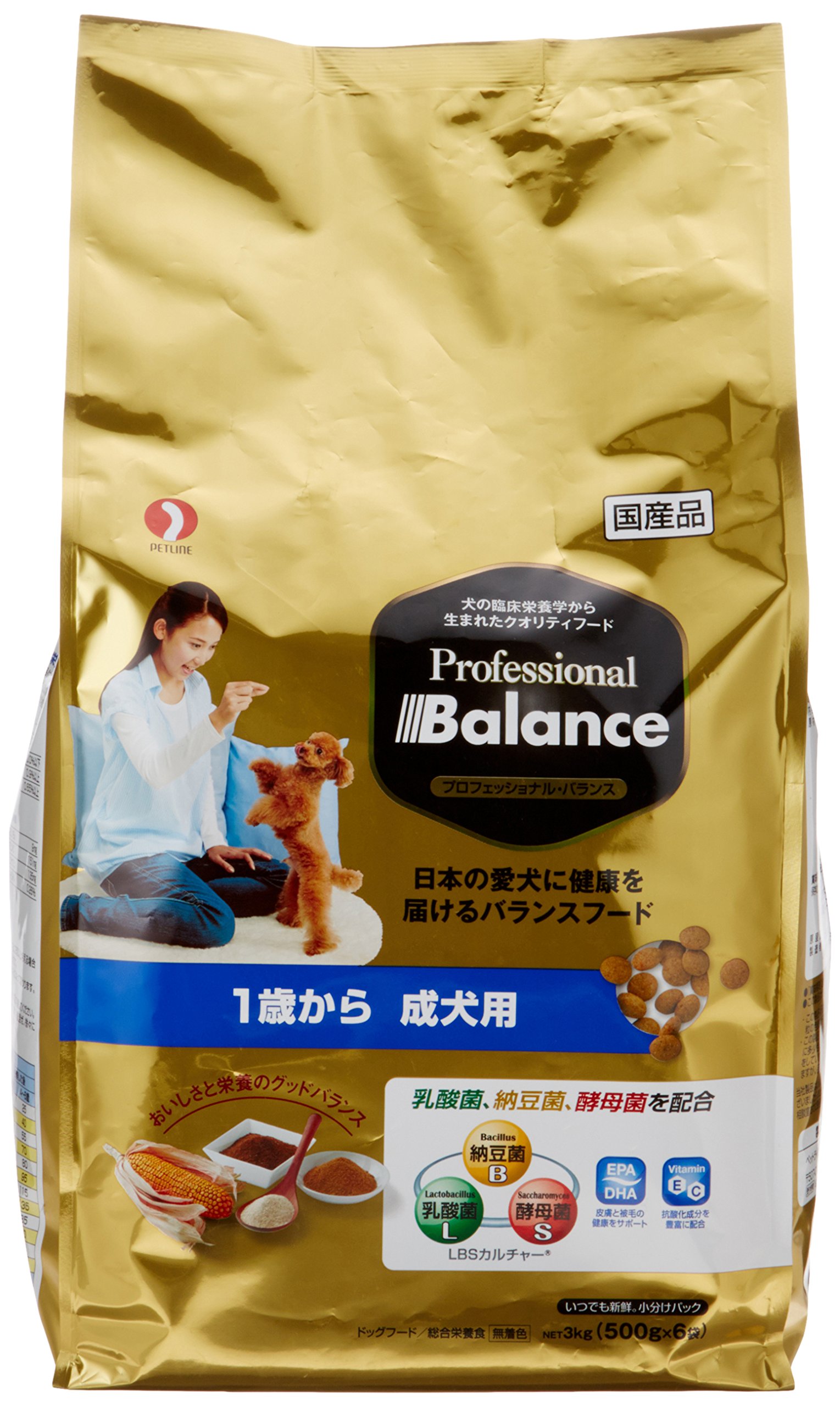 ペットラインプロバラ プロフェッショナルバランス 1歳からの成犬用 3kg商品画像