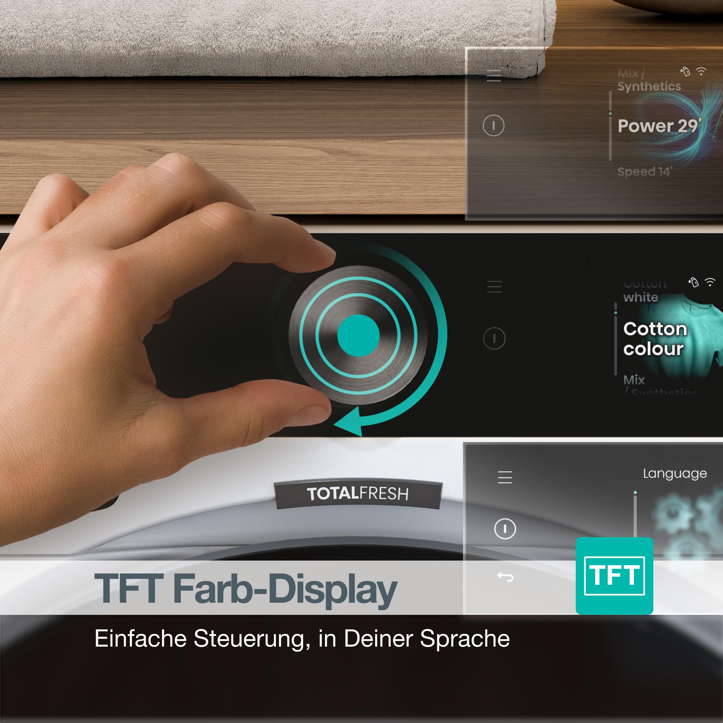Gorenje WG814A5T4 Waschmaschine mit Dampffunktion, 10kg, 1400 U/Min, 20 Programme, TFT Farb-Display, SuperSilent 68 db(A), AutoDosing, UltraClean, FastWash Pro, ConnectLife, ShoeWash, EEK A, Weiß 4