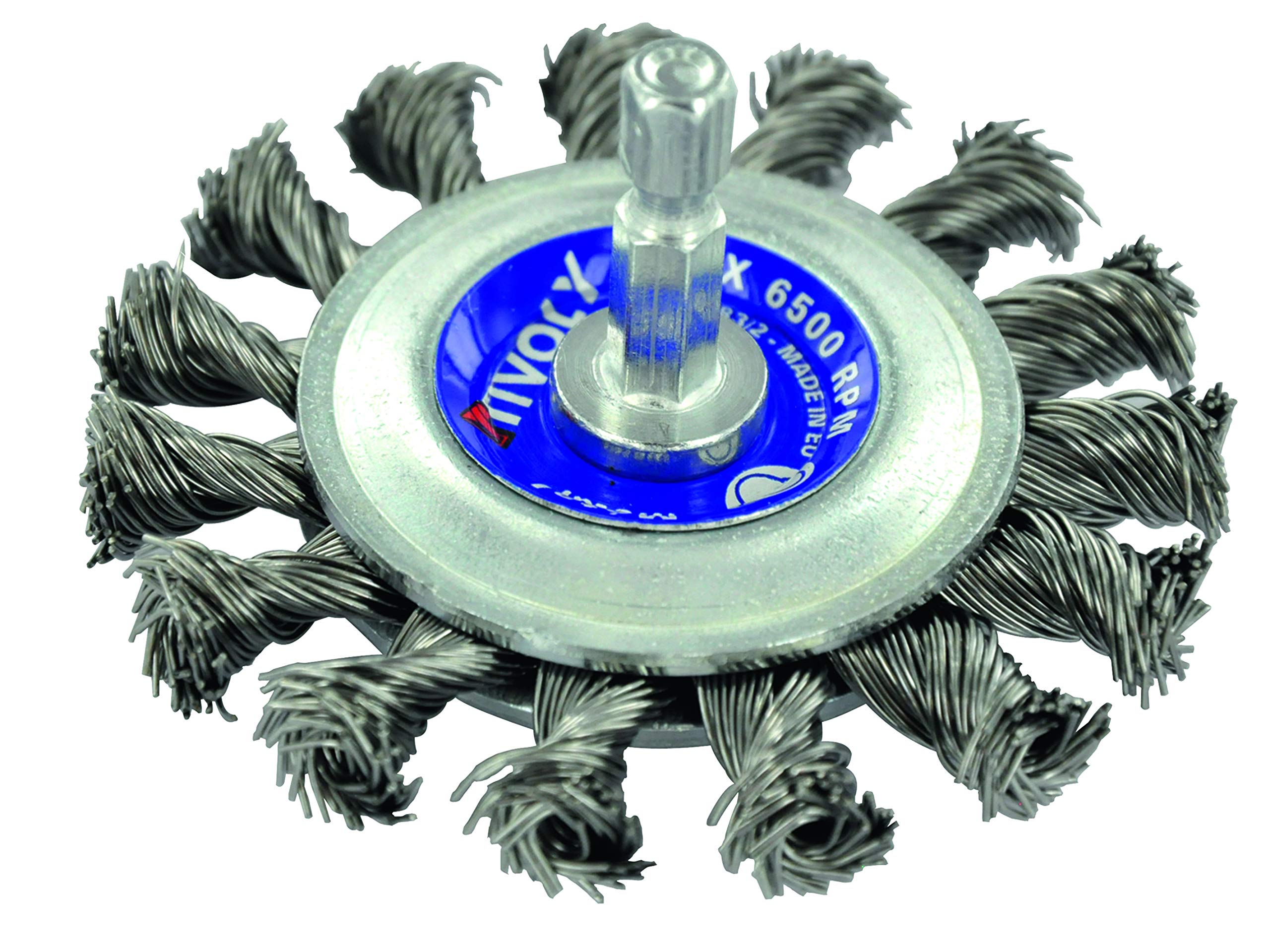 Tivoly XT202520131 Technic Circular Brush Twisted Steel -Hexa 6.35 mm Ø75 mm