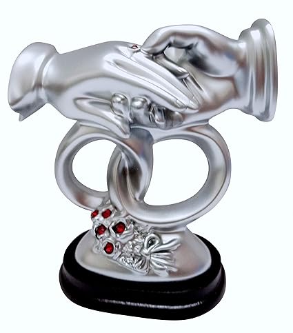 Ethnic Karigari Modern Art Proposal Gifts Handicrafts Showpieces for Home Decor Beautiful Miniature Couple Figurines for Car Dashboard