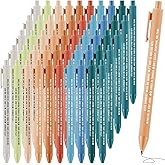 Sayglossy 50 Pcs Inspirational Pens Gifts Bulk Mental Health Motivational Quotes Ballpoint Pen Black Ink Thank You Appreciation Gift for Employee Coworker Office Staff Teacher (Multicolor)