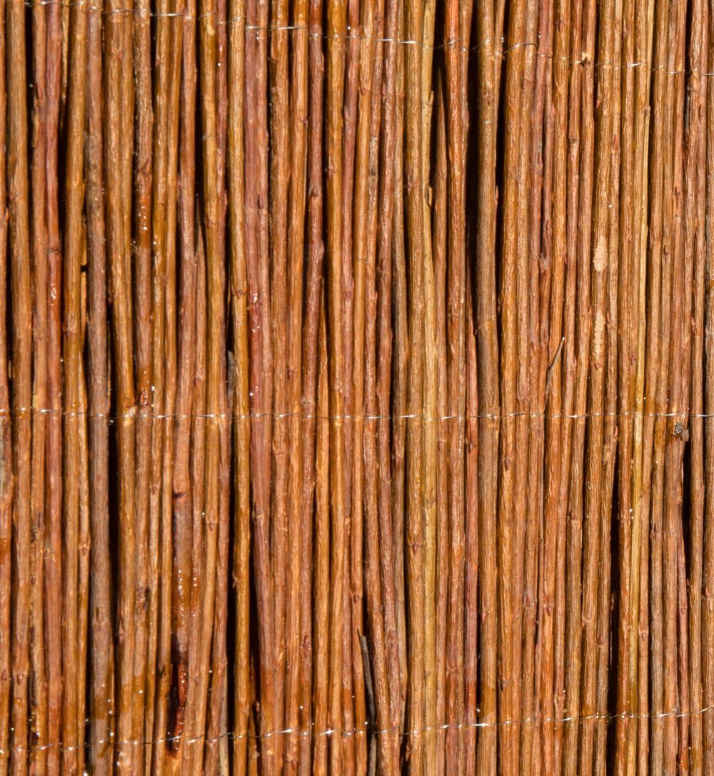 Premium Willow Natural Garden Fence Screening Roll Privacy Border Wind & Sun Protection 5m x 1.2m (16ft 4in x 4ft)