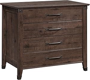 Sauder 422351 Carson Forge Lateral File, L: 34.49" x W: 20.35" x H: 29.53", Coffee Oak finish
