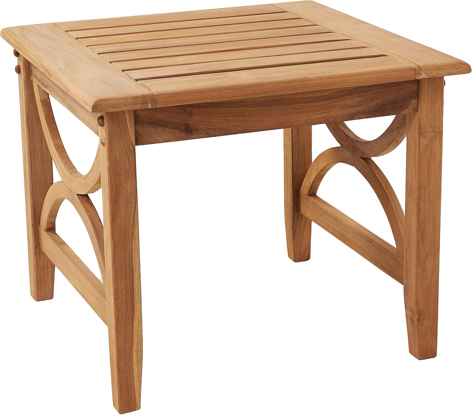 Amazon Com Cambridge Casual Indonesian Abbington Patio Side Table Natural Teak Garden Outdoor