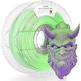 AMOLEN Matte PLA 3D Printer Filament - Dual Color Green Purple Filament, Smooth Finish Color Change 3D Printing Filament 1.75mm, 1KG/2.2lb