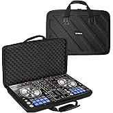 CAIOVSE DJ Controller Case Compatible with Pioneer DJ Controller DDJ-FLX4/DDJ-400/DDJ-SB2/DDJ-200/DDJ-SB3/DDJ-RB DJ Bag Protable Hard Storage Case