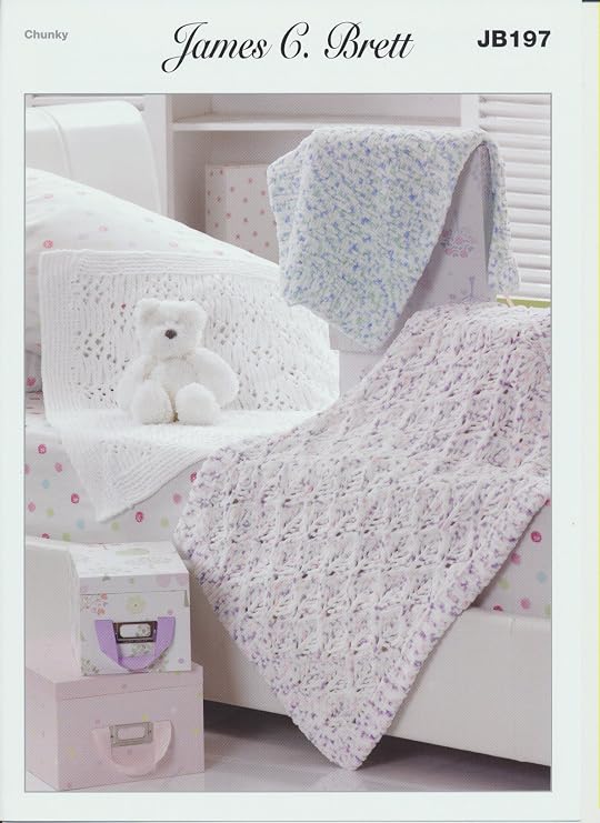 James C. Brett Knitting Pattern Children's Woollen Blankets
