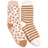 MUK LUKS Women's Cozy Sherpa Lined Cabin Sock (2 Pair Pack)