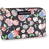 AMÉLIN ARCHIVE Medium Canvas Zipper Pouch, Vintage Inspired Pencil Case for Adults, Travel Toiletry Bag, Small Pouch Bag for Supplies, Makeup or Toiletries (Sonia)