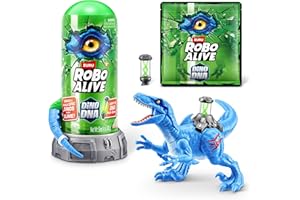 Robo Alive Dino DNA (Velocisaurus) by ZURU, Light up Dinosaur Toy, Surprise Unboxing
