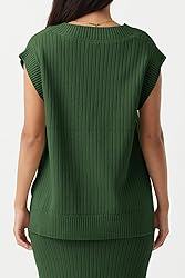Saodimallsu Womens V Neck Sweater Vest Oversized