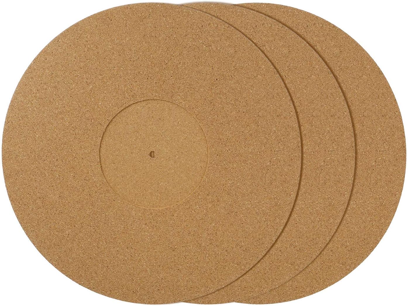 AKlamater Cork Turntable Mat, 3 Pcs Slip Turntable Mats Recessed Record Platters for Your