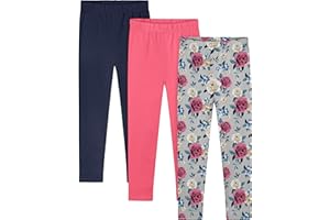 Resinta Toddler and Baby Girls Leggings Pants Full Length Cotton Basic Leggings Multipack Stretchy Soft Tights Pants