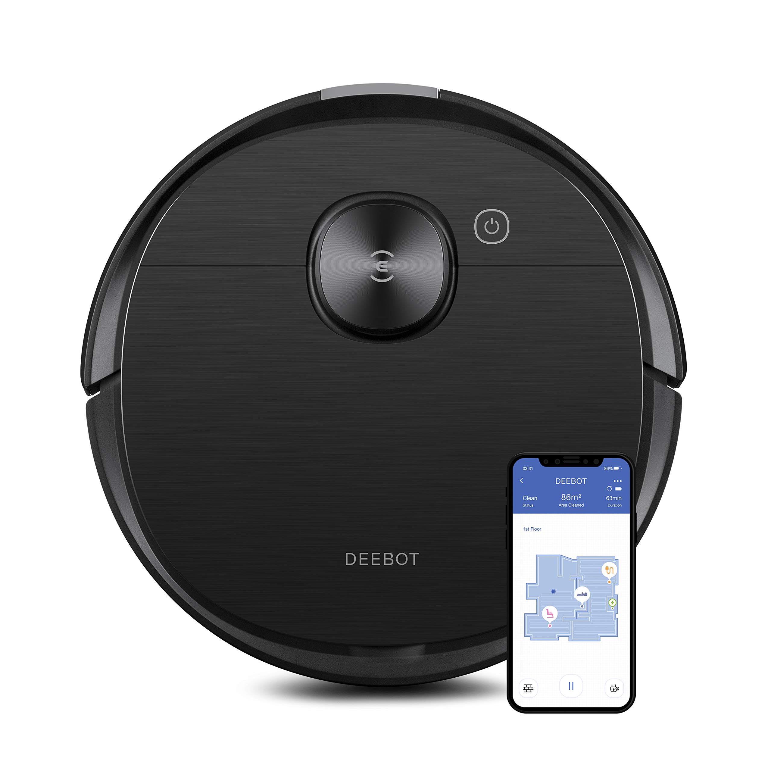 Photo 1 of ***PARTS ONLY***ECOVACS Deebot T8 AIVI Robot Vacuum Cleaner For Floors,Carpet, Vacumming and Mopping in One-Go, Laser Mapping, Smart AI Object Recognition, On-Demand Live Video, Custom Clean, 3+ Hours of Runtime
