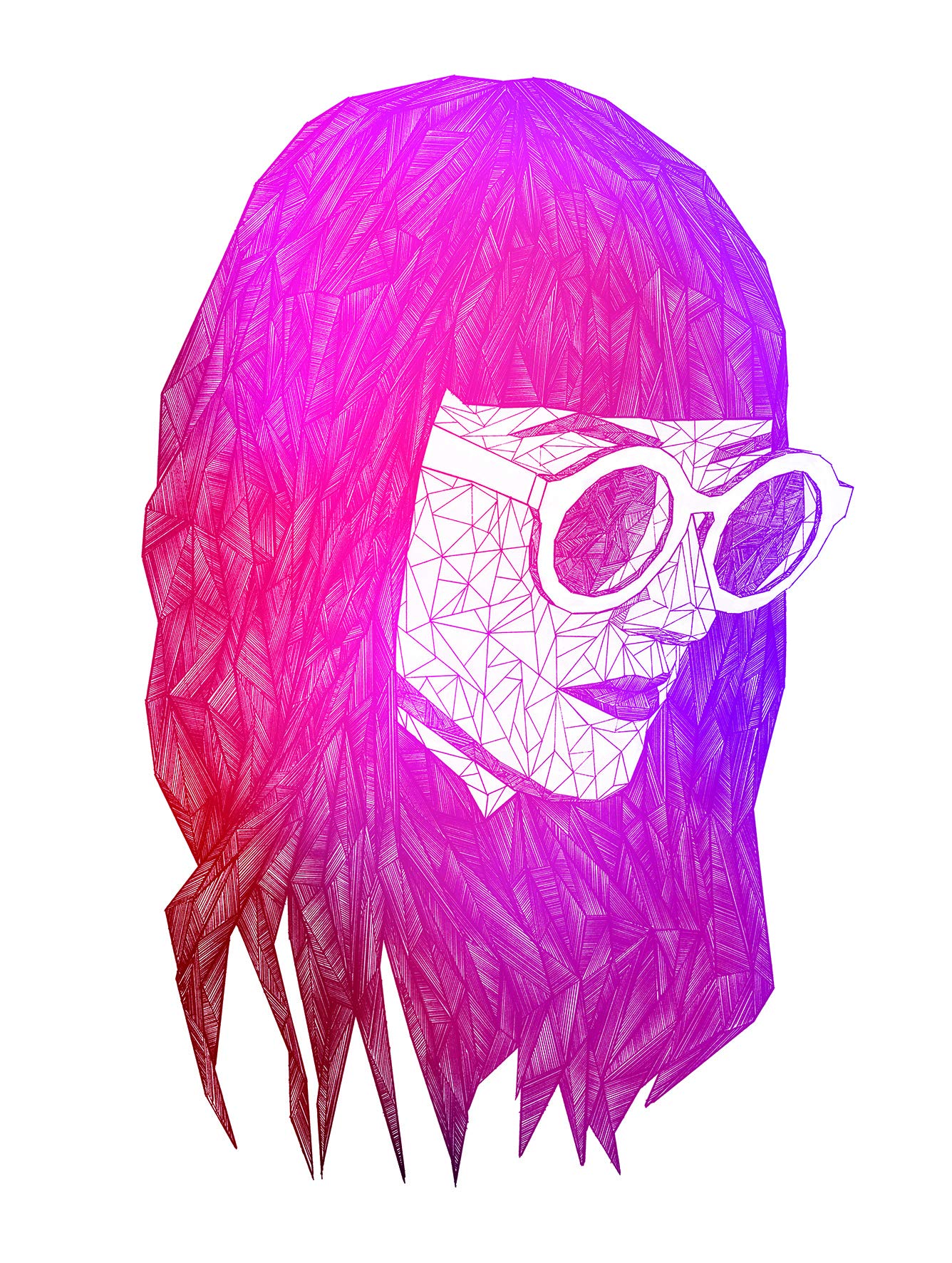 Komar Wall Painting, Polyvinyl Chloride (PVC), White/Pink, 40L x 30B cm