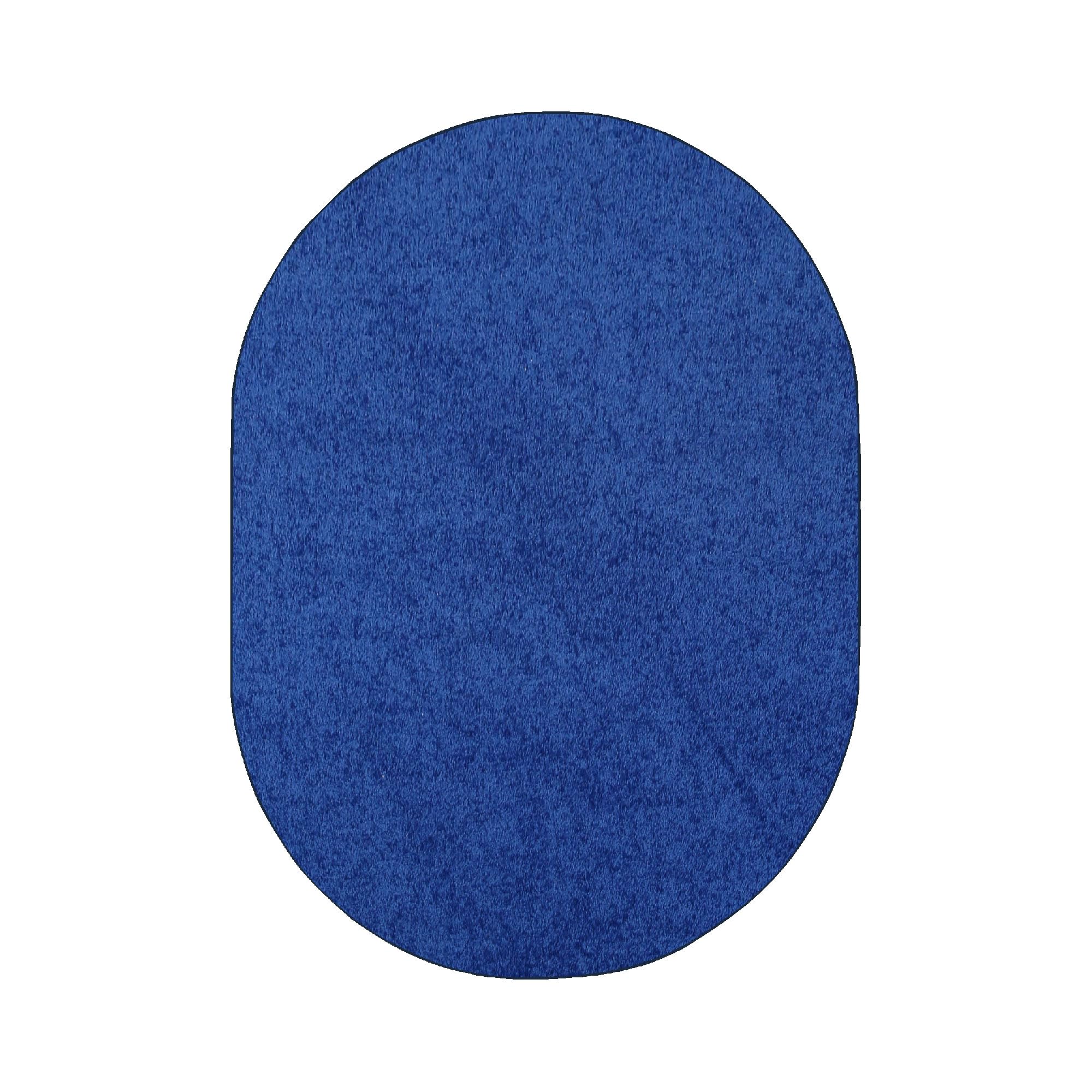 Ambiant Pet Friendly Solid Color Area Rugs Neon Blue – 8′ x 10′ Oval, Indoor, Stain Resistant, Perfect for Living Room, Bedroom, Entryway, Doorway, Pet & Kids Friendly Rug, Wedding, Made in USA