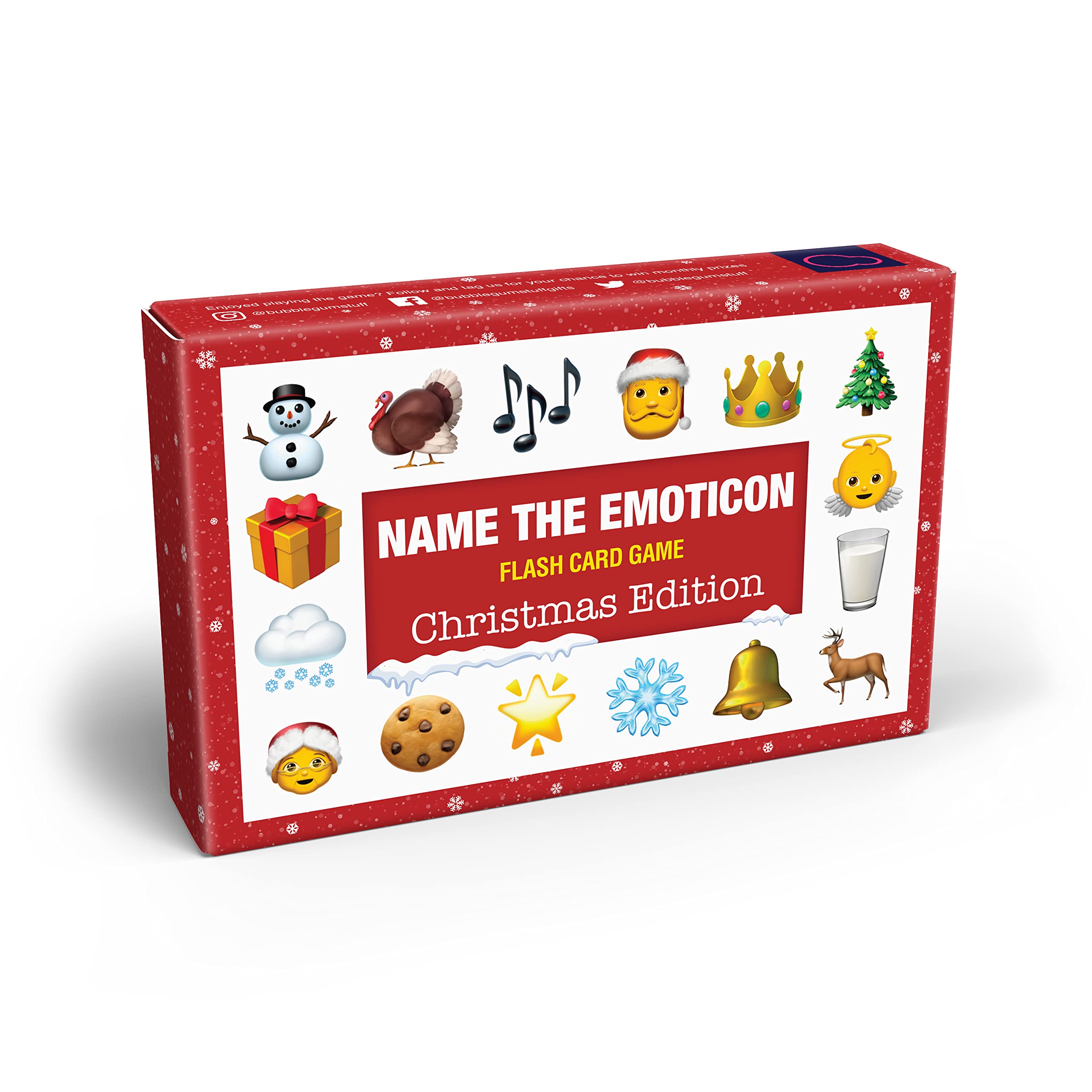 Bubblegum Stuff - Name The Emoticon, Christmas And Festive Edition - Playing Cards, Board Games, Family Games - Trivia Game, Games For Adults - Party Games, Travel Games, Party Card Games