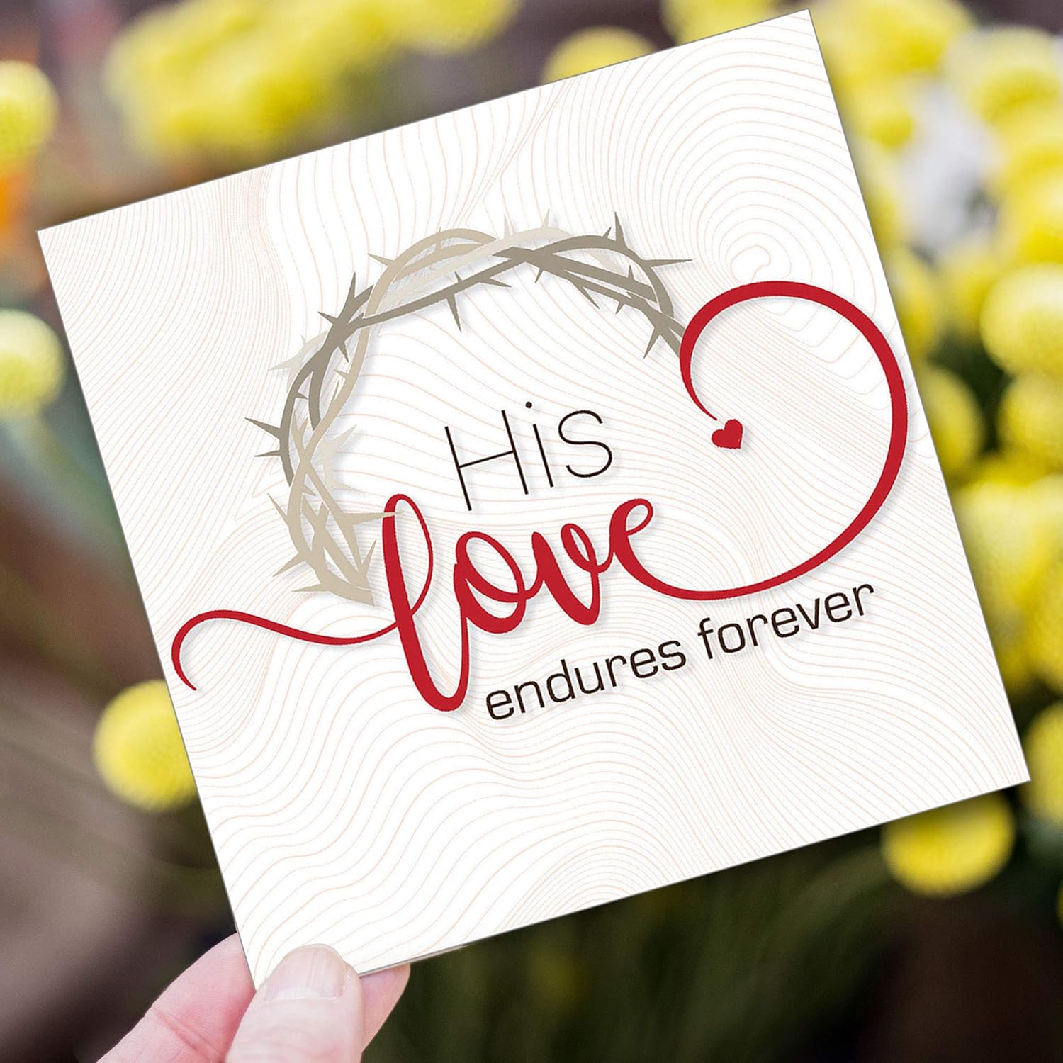 Religious Easter Cards, His love endures forever, pack of 5 - Image 4