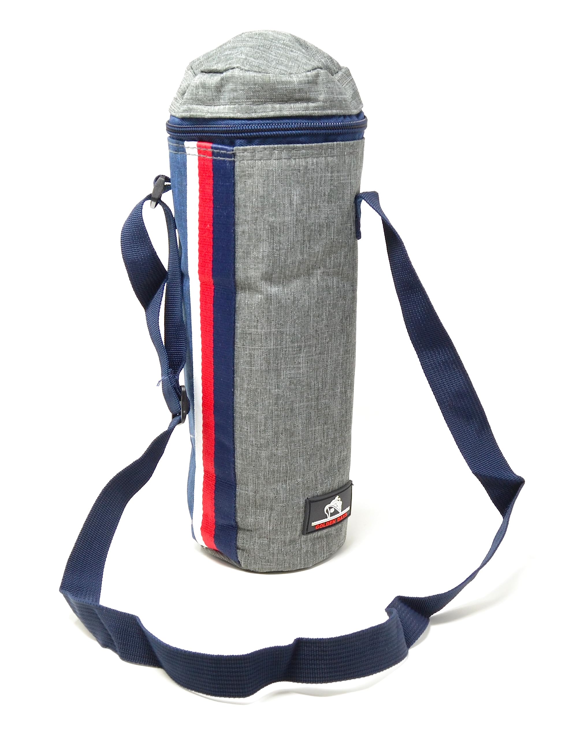 BETTER WITH FRIENDS Blue 1.5L Portable Cooler Bag with Bottle Holder and Shoulder Strap for Picnic, Camping, Beach or Travel