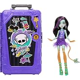Monster High Skulltimate Secrets Jinafire Long Doll | Destination: Gore-geous Oasis Dragon Doll and Accessories Set with Suitcase and 19+ Surprises like Clothes