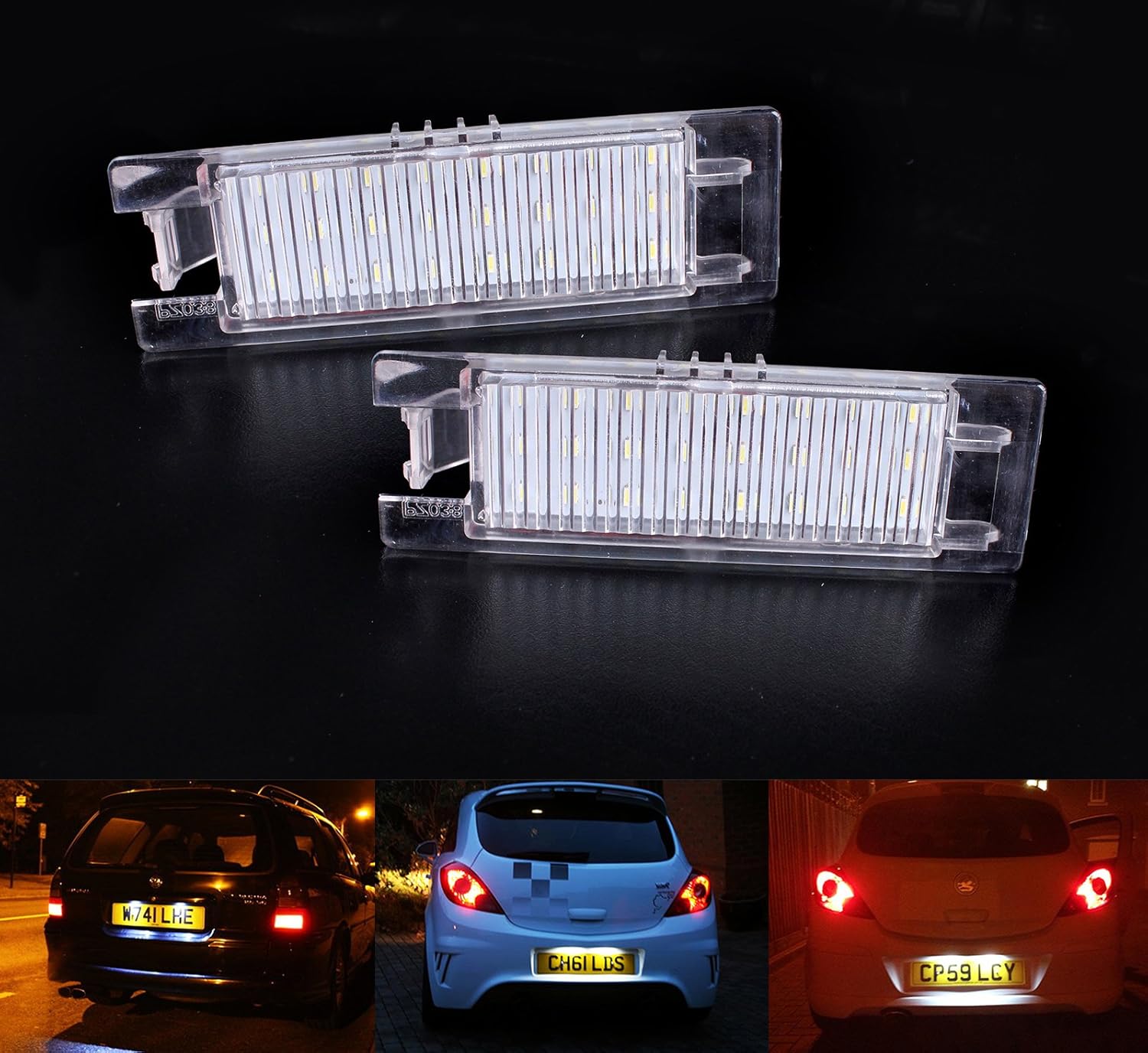 vectra c number plate bulb