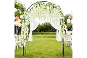 94" Metal Garden Arch Trellis for Climbing Plants Outdoor, Garden Arbors and Arches, Wedding Arch Frame Archway for Balloons 