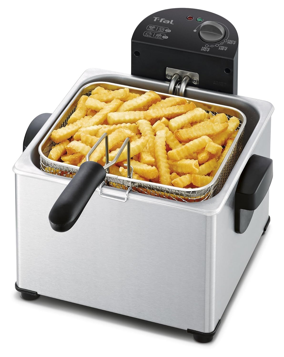 Tfal FR3900 Triple Basket Deep Fryer with Stainless Steel Removable