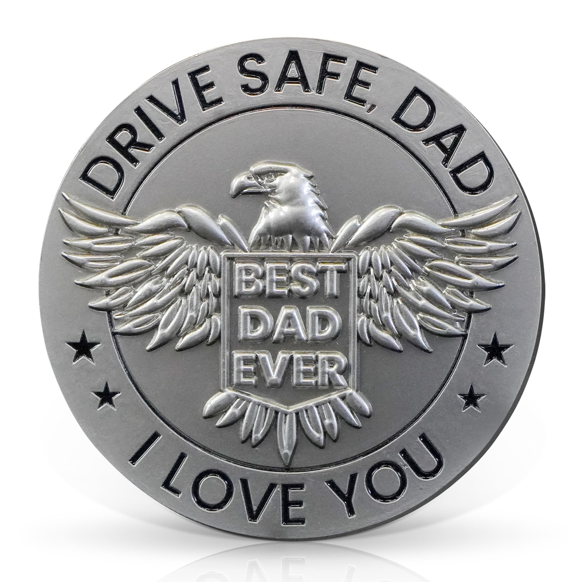 Photo 1 of FLAGWIX Gifts for Dad from Daughter Son - Metal Car Visor Clip 3 in - Birthday Gifts for Dad Who Wants Nothing, Mens Birthday Gift Ideas, Car Accessories Visor Clip