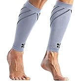 CopperJoint Running Calf Compression Sleeve Women – Easy-On Footless Calf Compression Sleeves for Men, Support Mens Leg Sleeves for Runners, Basketball, Sports, Copper Infused Nylon - Grey, X-Large