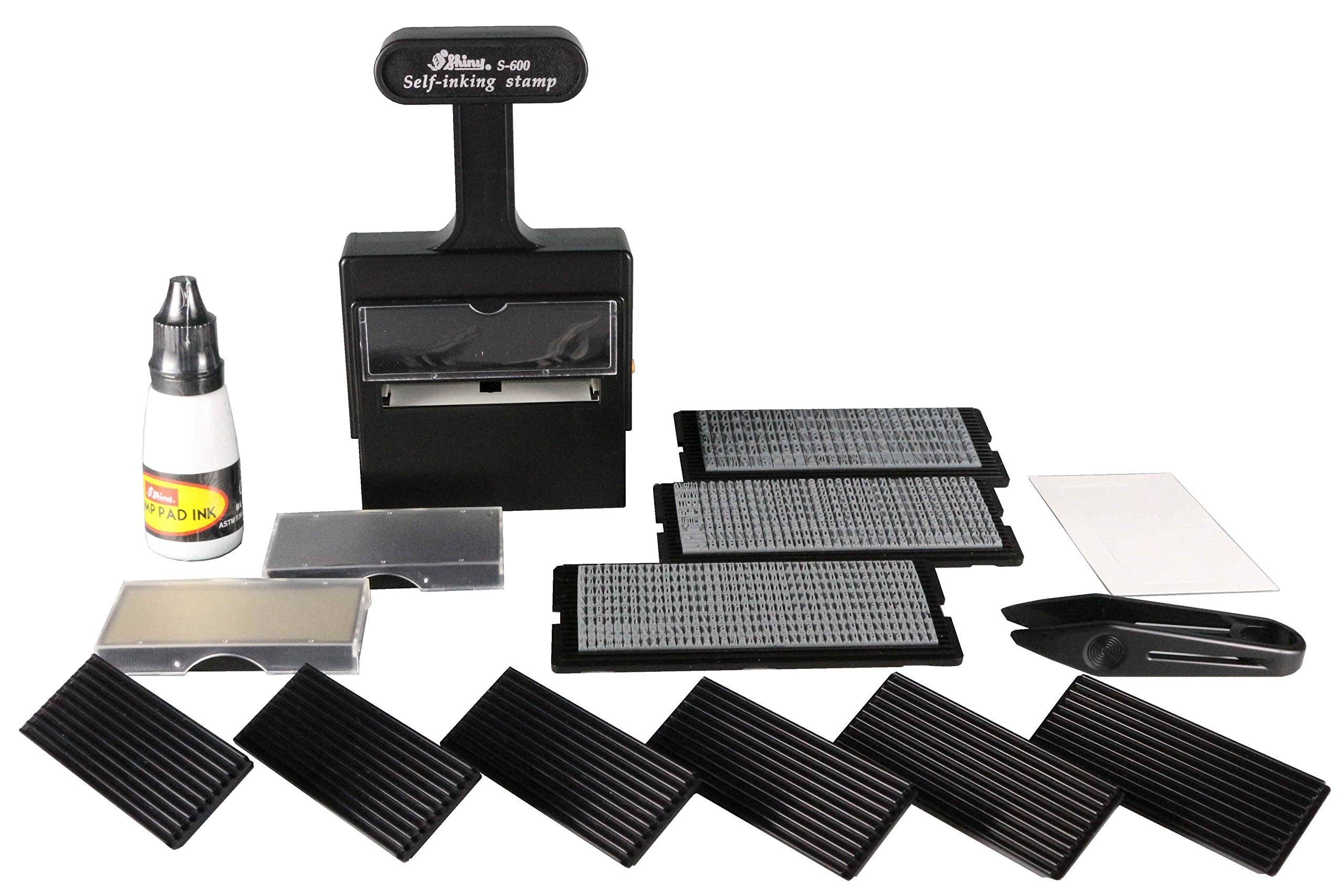Shiny Rubber Stamp SelfInking Printing Kit Self Making S600 Buy Online in United Arab