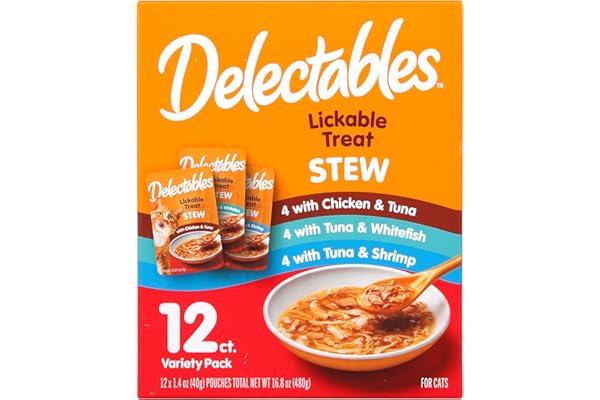 Hartz Delectables Stew Lickable Wet Cat Treats, Variety Pack, 1.4 oz Tubes, 12 Count product