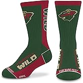 For Bare Feet NHL Unisex Kids Nhl Mvp Crew Sock Youth