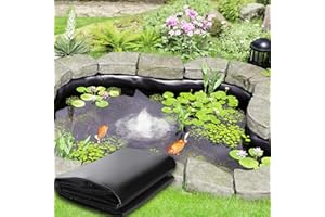 SOMXOY HDPE Pond Liner 4X7FT 20 Mil Thickness Pond Liners UV Resistant Fountain Liner Pond Skins for Large Fish Ponds/Outdoor Ponds/Koi Ponds/Garden Fountain