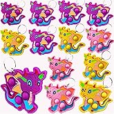 colorbopop Bulk Mini pop Bubble Keychain Fidget Toys,Party Favors,Classroom Students Boys Girls Birthday Small Gifts (20 pcs dragon)