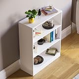 Vida Designs Cambridge 3 Tier Low Bookcase White Modern Wood Shelving view 7