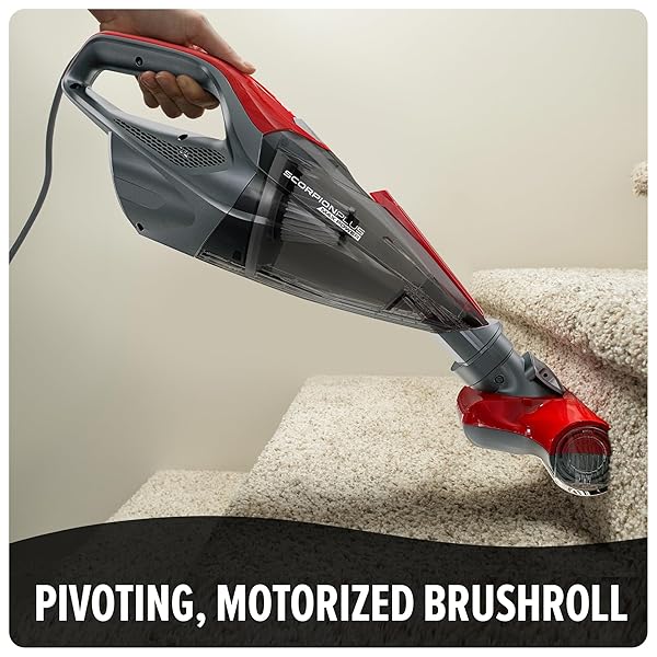DIRT DEVIL SCORPION PLUS HANDHELD VACUUM CLEANER, POWERFUL SUCTION, LIGHTWEIGHT, INCLUDES PIVOTING STAIR AND UPHOLSTERY TOOL, CREVICE TOOL, CORDED PORTABLE VACUUM CLEANER