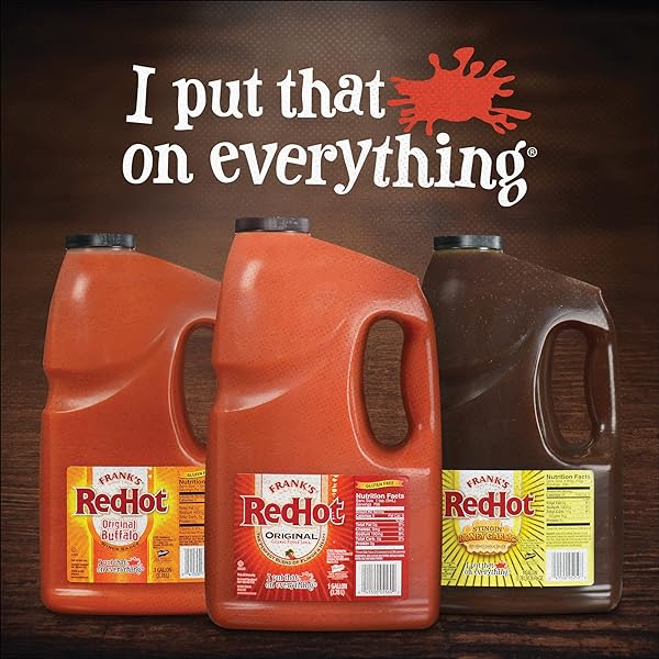 FRANK’S REDHOT SWEET CHILI SAUCE, 0.5 GAL – ONE HALF GALLON BULK CONTAINER OF SWEET CHILI HOT SAUCE FOR WINGS, PIZZA, SANDWICHES, STIR FRY, AND MORE