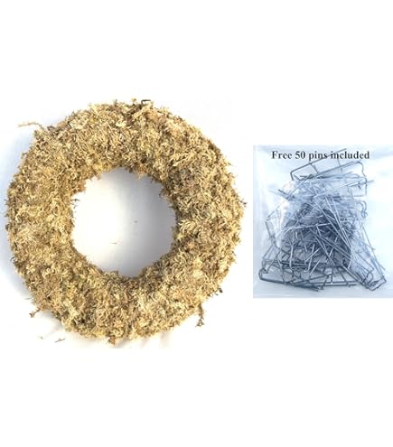 9 Inch Living Sphagnum Moss Wreath - Natural Organic Round Plantable Wreath