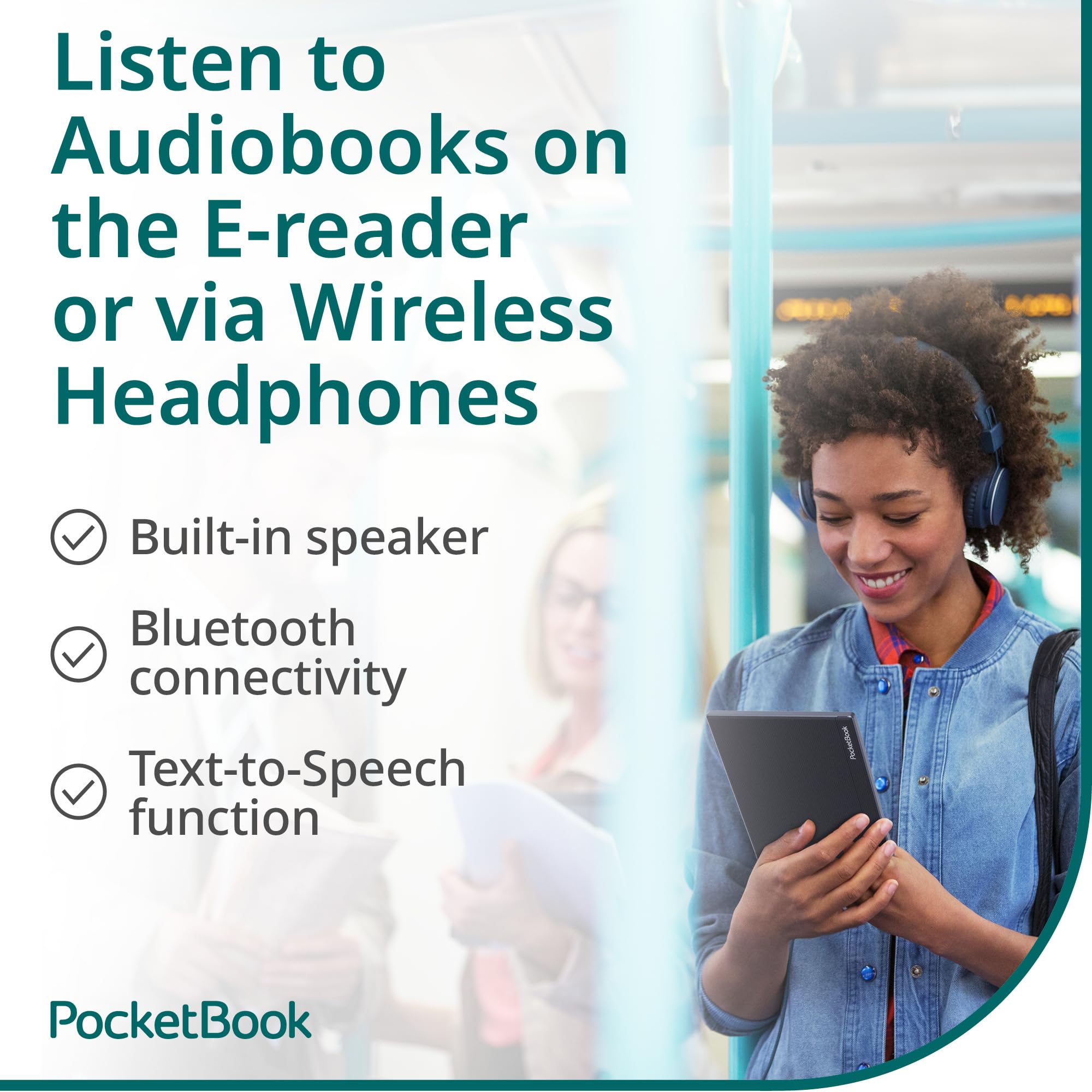 PocketBook InkPad Color 3 E Ink E-Reader 32GB - Enhanced 7.8'' Color E-Paper Display-Eye-Friendly Audio-Book & E-Book Reader-Text-to-Speech-SMARTlight, Bluetooth, Built-in Speaker-Waterproof