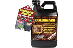 COLORBACK Brown Mulch Dye, 12,800 Square Feet Coverage – Mulch Colorant for Landscaping & Garden Beds, Wood Mulch Dye, Mulch Color Restorer & Playground Bark Mulch, Eco-Friendly Mulch Paint, 1-Gallon